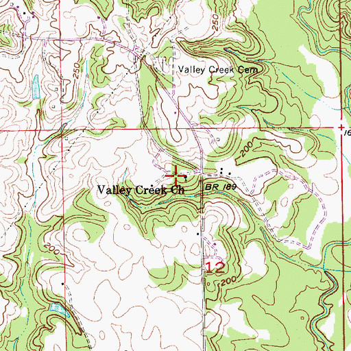 Topographic Map of Valley Creek Presbyterian Church, AL