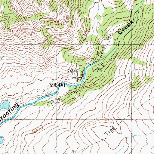 Topographic Map of Hellroaring Ranger Station, WY