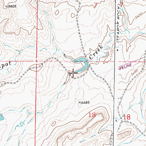 Topographic Map of Henderson Draw, WY