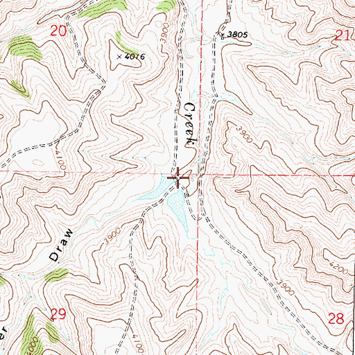 Topographic Map of Heppner Draw, WY