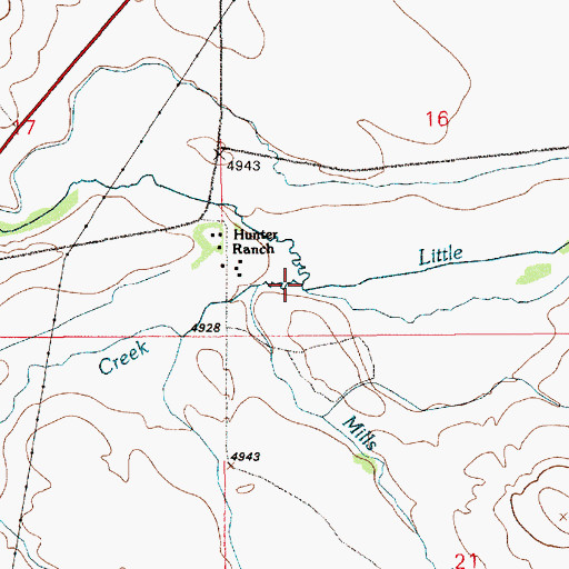 Topographic Map of Herrick Creek, WY