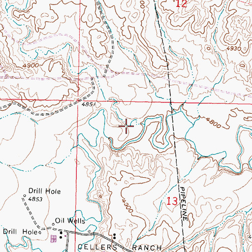 Topographic Map of Hibbard Draw, WY