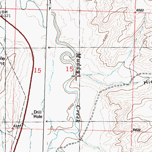 Topographic Map of Hicox Draw, WY