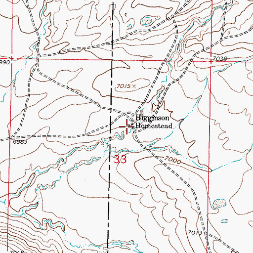 Topographic Map of Higgmson Homestead, WY