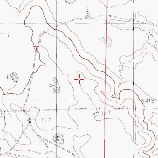 Topographic Map of Highland Flats, WY