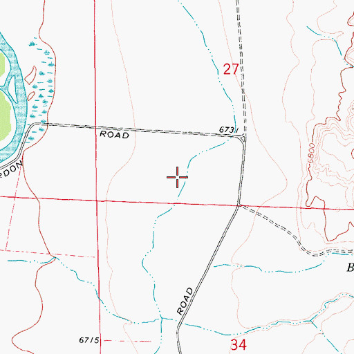 Topographic Map of Highline Canal, WY