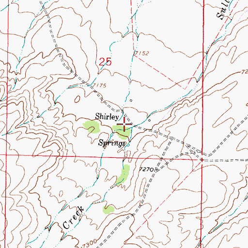 Topographic Map of Hill Creek, WY