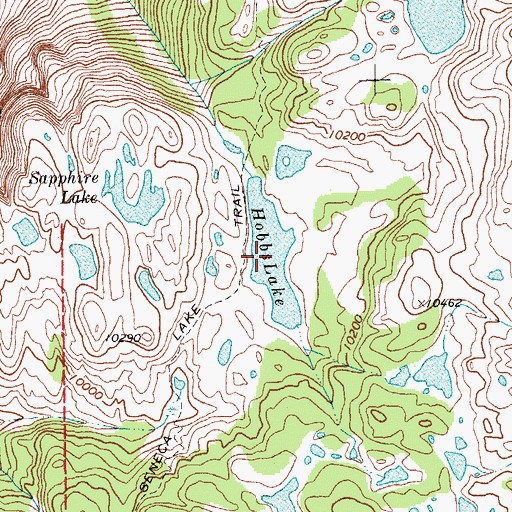 Topographic Map of Hobbs Lake, WY