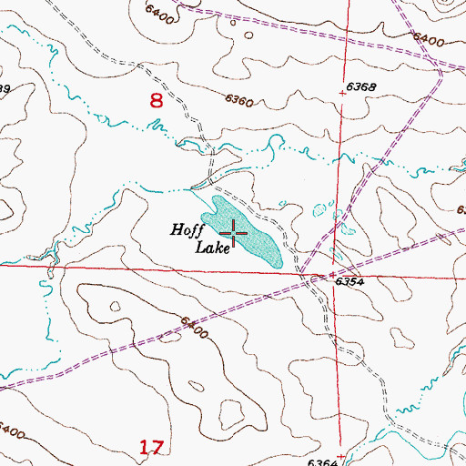 Topographic Map of Hoff Lake, WY