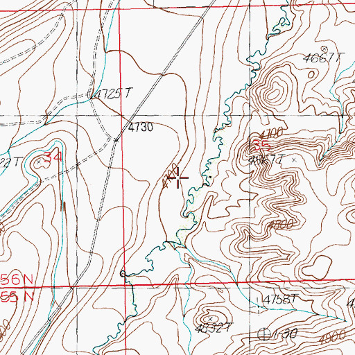 Topographic Map of Hoff Ranch, WY