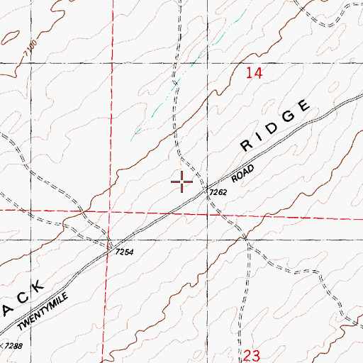 Topographic Map of Hogback Ridge, WY