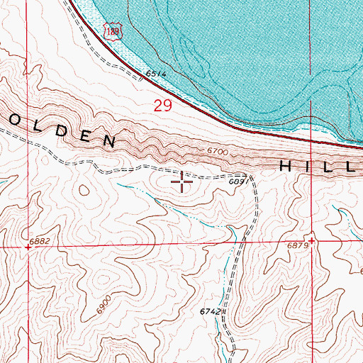 Topographic Map of Holden Hill, WY