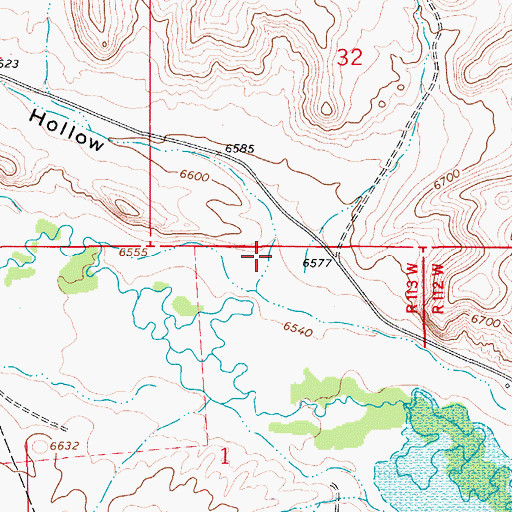 Topographic Map of Holden Hollow, WY