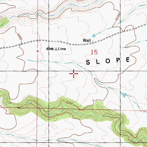 Topographic Map of Hole-in-the-Wall Slope, WY