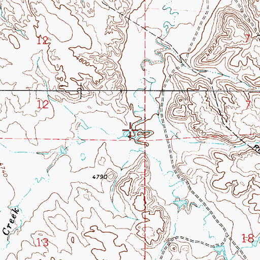 Topographic Map of Holmes Creek, WY