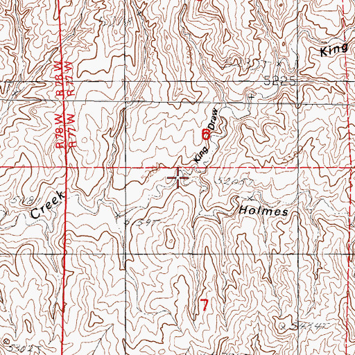 Topographic Map of Holmes Draw, WY