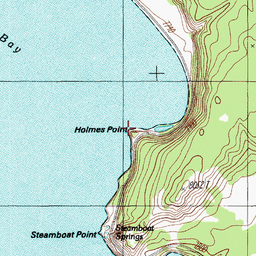 Topographic Map of Holmes Point, WY