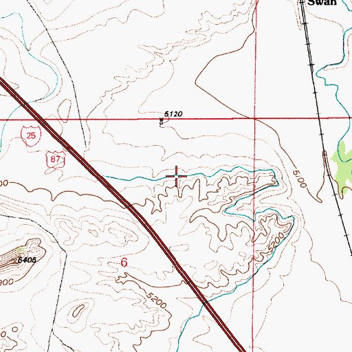 Topographic Map of Home Ditch, WY