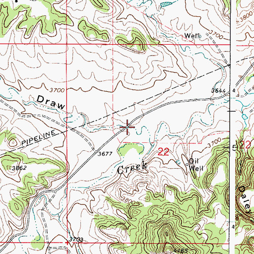 Topographic Map of Homestead Draw, WY