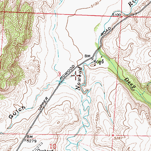 Topographic Map of Homestead Gulch, WY