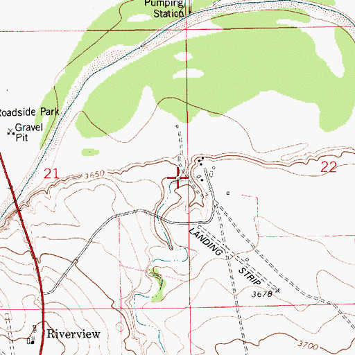 Topographic Map of Hon Creek, WY