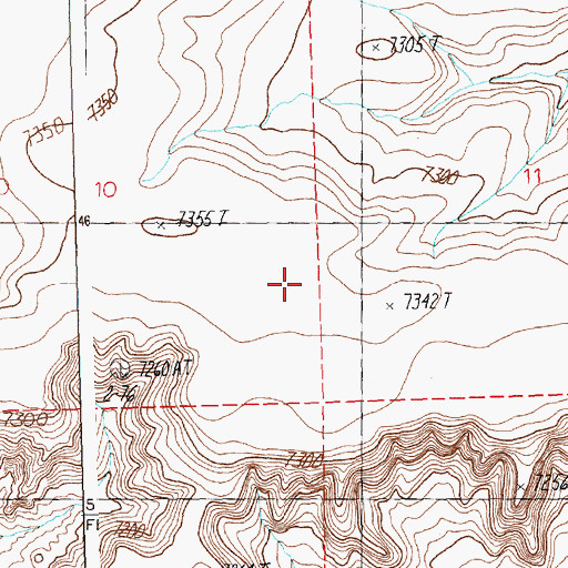 Topographic Map of Honeycomb Buttes, WY