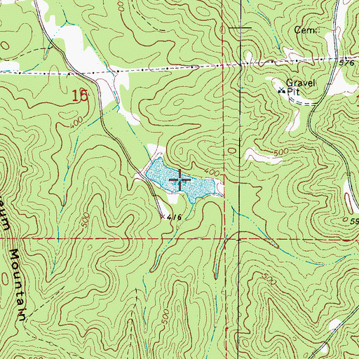 Topographic Map of Baptist Lake, AL
