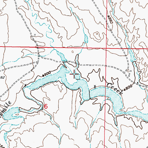 Topographic Map of Horse Creek, WY