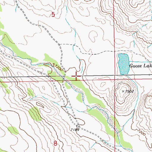 Topographic Map of Horse Draw, WY