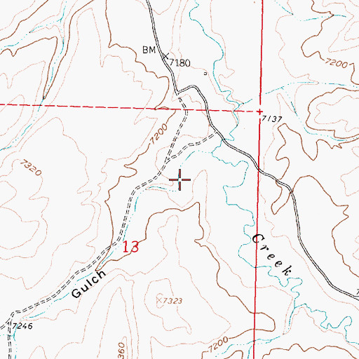 Topographic Map of Horse Gulch, WY