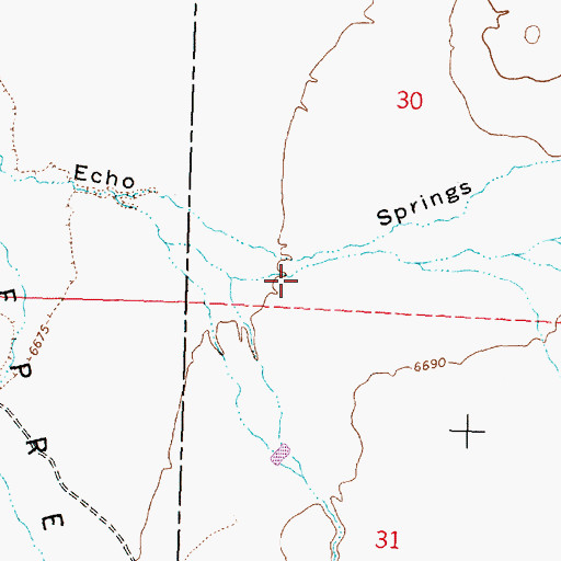 Topographic Map of Horse Pasture Draw, WY