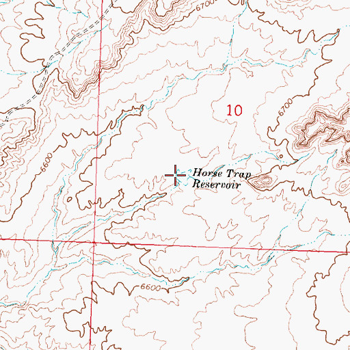 Topographic Map of Horse Trap Reservoir, WY
