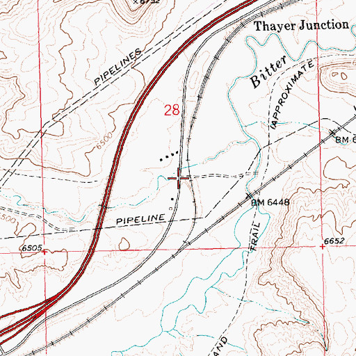 Topographic Map of Horsethief Canyon, WY