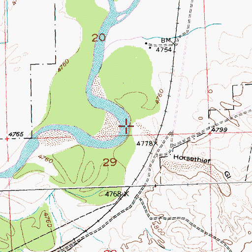 Topographic Map of Horsethief Gulch, WY