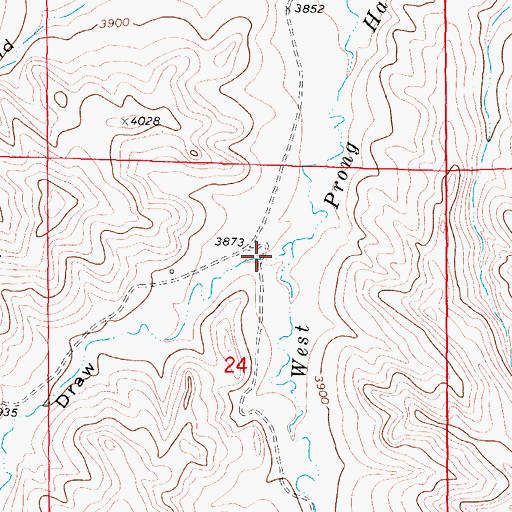 Topographic Map of Horsley Draw, WY