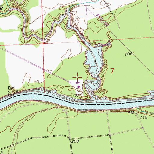 Topographic Map of Hiagi (historical), AL
