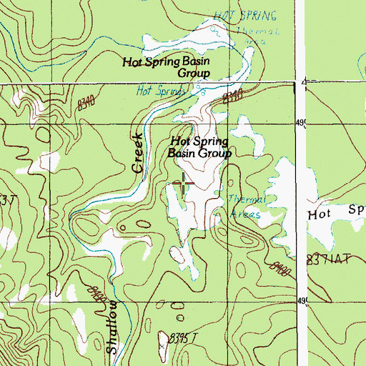 Topographic Map of Hot Spring Basin Group, WY