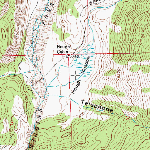 Topographic Map of Hough Meadow, WY