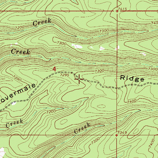 Topographic Map of Hovermale Ridge, WY