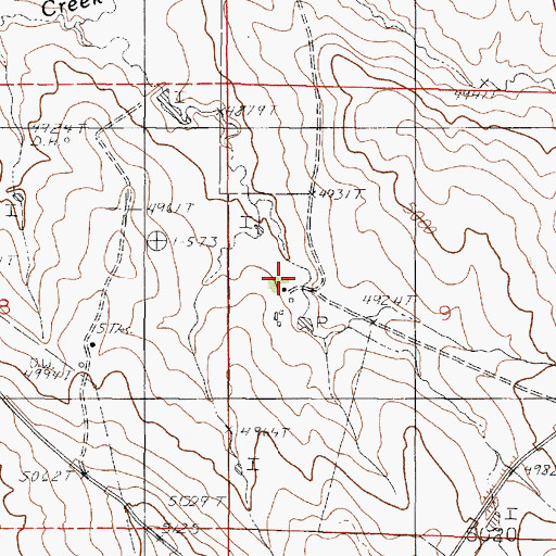 Topographic Map of Howell Ranch, WY