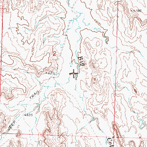 Topographic Map of Hubble Draw, WY