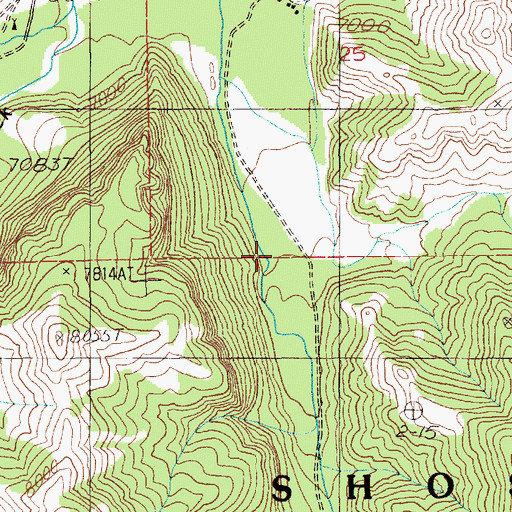 Topographic Map of Huff Gulch, WY