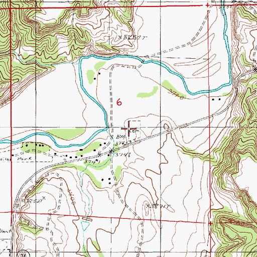 Topographic Map of Hulett Cemetery, WY