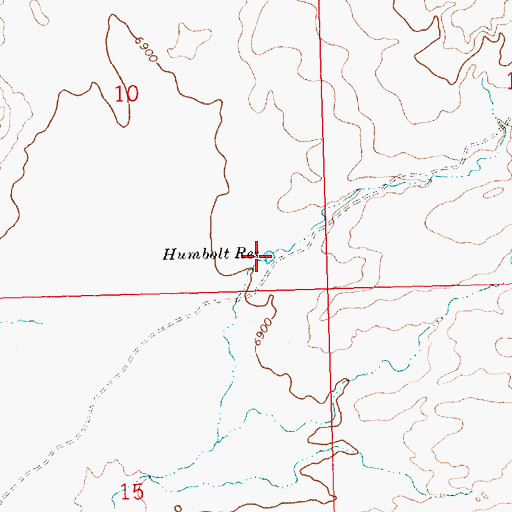Topographic Map of Humbolt Reservoir, WY