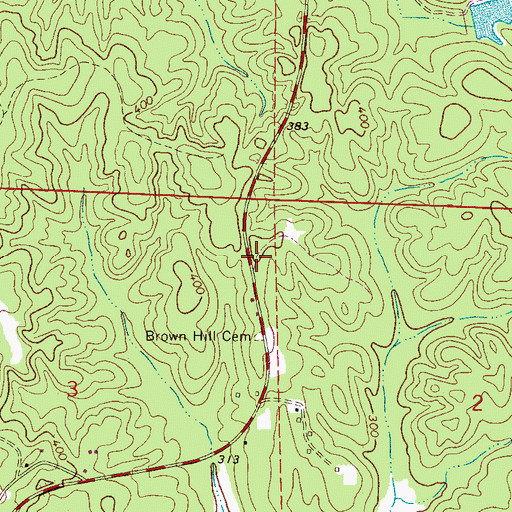 Topographic Map of Brown Hill Church (historical), AL