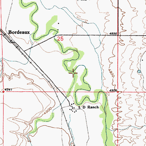 Topographic Map of Hunton Creek, WY
