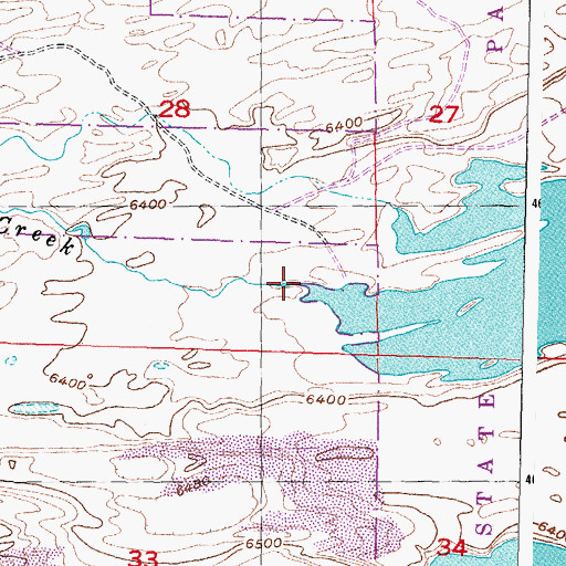 Topographic Map of Hurt Creek, WY