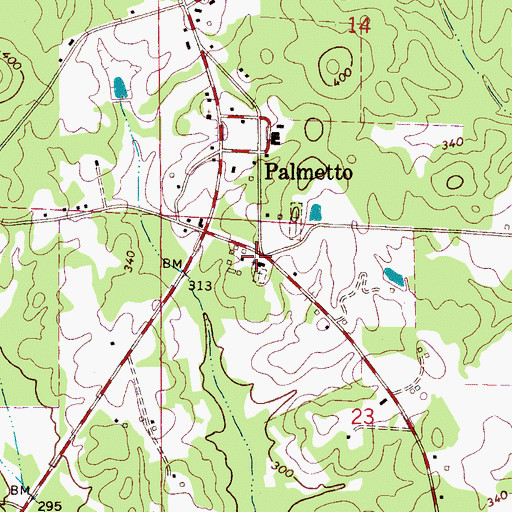 Topographic Map of Unity Grove Methodist Church, AL