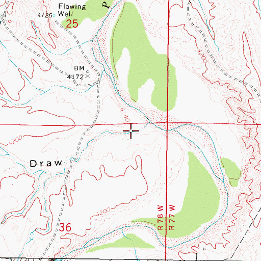 Topographic Map of Hynes Draw, WY
