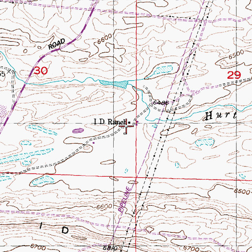Topographic Map of I D Ranch, WY